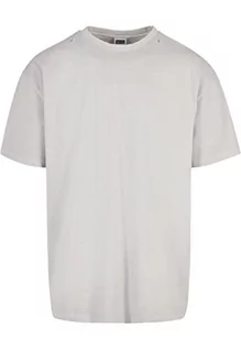 Koszulki męskie - Urban Classics Męski t-shirt oversize, z napisem "Distressed Tee", jasny asfalt, S, Lightassphalt, S - grafika 1
