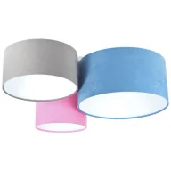 Oprawy, klosze i abażury - Kolorowy plafon z białym wnętrzem abażura T2-B43 - miniaturka - grafika 1