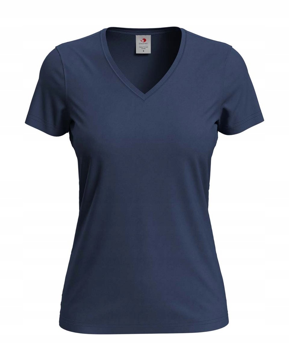 Koszulka damska T-shirt damski Stedman V-neck ST2700 Navy Blue S