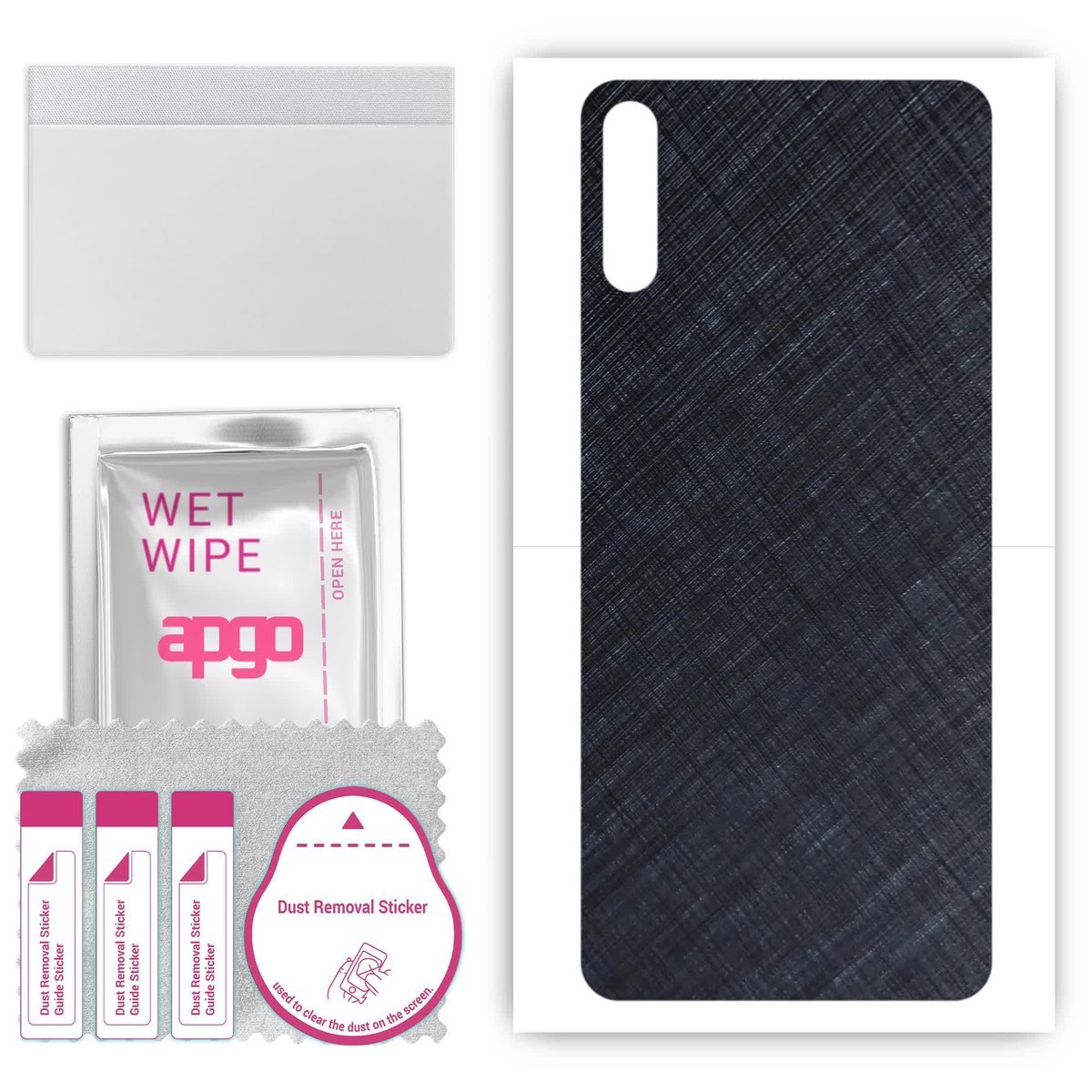 Folia naklejka skórka strukturalna na TYŁ do Huawei Enjoy 10E - Tytan Niebieski - apgo SKINS