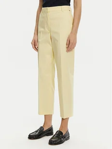 Tommy Hilfiger Chinosy WW0WW40504 Żółty Straight Fit - Spodnie damskie - miniaturka - grafika 1