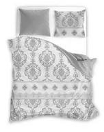 Pościel - Faro, Pościel satyna bawełniana, 140x200+70x90 cm, Pure Sateen, Royal Grey - miniaturka - grafika 1