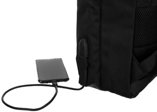 Plecak z przegrodami na urządzenia przenośne i portem USB — David Jones - Plecaki - miniaturka - grafika 8