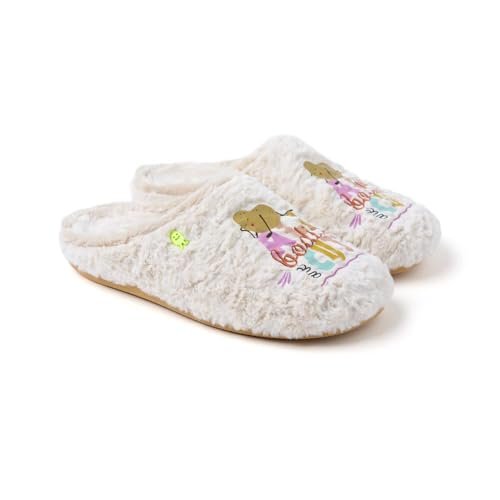HOT POTATOES PANCRAS, Kapcie damskie, Off-White, 39 EU, kość słoniowa, 39 EU