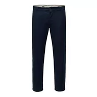 Spodnie męskie - Selected Homme Slhstraight-Stoke 196 Flex spodnie męskie w noos, ciemny szafir, 33 W/30 L, Ciemnoszafirowy, 33W / 30L - miniaturka - grafika 1