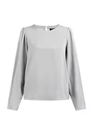 Bluzki damskie - Idony Damska bluzka z długim rękawem 17329908, szara, L, szary, L - miniaturka - grafika 1