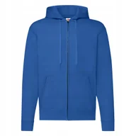 Bluzy męskie - Bluza Męska Z Kapturem Rozpinana Royal Blue r. L - miniaturka - grafika 1