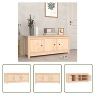 Szafki na buty - Szafka na buty The Living Store 110x38x45,5 cm lite drewno sosnowe - miniaturka - grafika 1