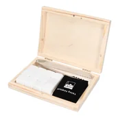 Pozostałe akcesoria barmańskie - Zestaw kamieni premium w drewnianym pudełku - marmur - miniaturka - grafika 1