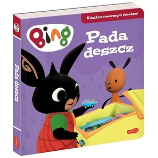 Bing Pada deszcz Książka z otwieranymi okienkami Nowa - Książki edukacyjne - miniaturka - grafika 1