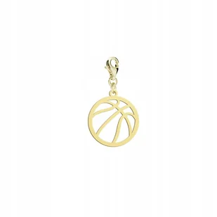 Pozłacany Charms Piłka do kosza DEDYKACJA - Bransoletki - miniaturka - grafika 1