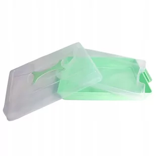 Pojemnik na ciasto zamykany z wkładką 43 x 30 cm, miętowy - Pojemniki kuchenne Pojemnik na ciasto zamykany z wkładką 43 x 30 cm, miętowy - Pojemniki kuchenne - miniaturka - grafika 1