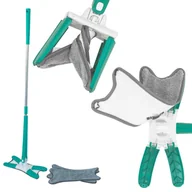 Miotły, szufle, mopy - MOP PŁASKI OBROTOWY WYCISKANY MOTYLEK X TWIST Z WYCISKACZEM + 3 NAKŁADKI - miniaturka - grafika 1