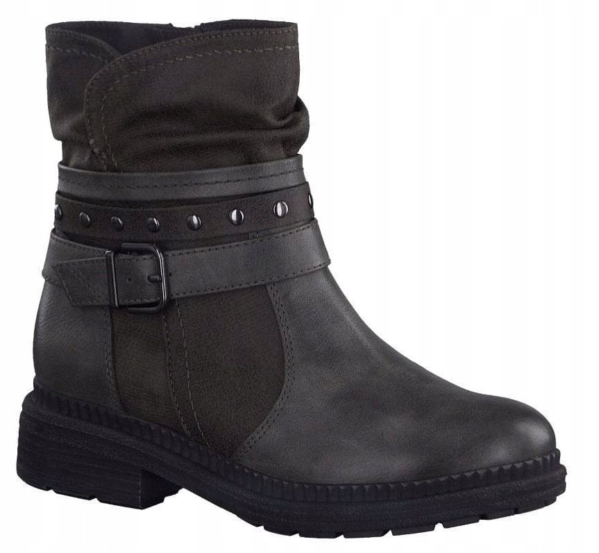 Jana Damskie Botki Czarne Gładkie Zamek 38 Ż7b