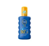 Balsamy i kremy do opalania - Nivea Sun Kids Coloured Sun Spray SPF50+ 200ml U Opalanie 73110 - miniaturka - grafika 1