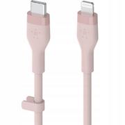 Kable USB - Belkin Kabel USB Typ-C Lightning Silicone 3m Różowy CAA009BT3MPK - miniaturka - grafika 1