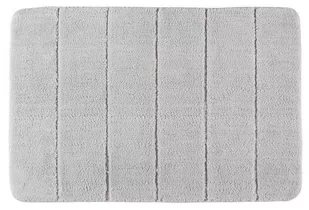 Wenko WENKO dywanik łazienkowy Steps Light Grey mata łazienkowa, antypoślizgowa, wyjątkowo miękka i gęstości wysokiej jakości, poliester, jasnoszary, 90 x 60 x 0.1 cm 23113100 - Dywaniki łazienkowe - miniaturka - grafika 1