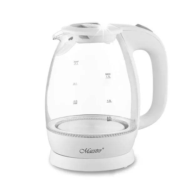Czajnik elektryczny szklany Maestro 1,7l 2200W MR-063-WHITE