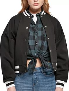 Urban Classics Damska kurtka oversize typu college, sweter, czarna, L, czarny, L - Kurtki damskie - miniaturka - grafika 1
