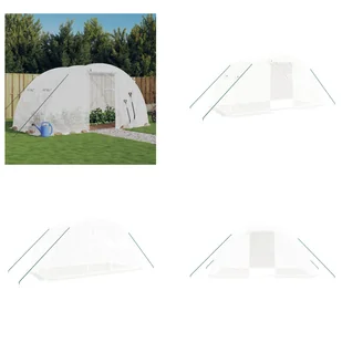 vidaXL Szklarnia z ramą stalową biała 8 m² 4x2x2 m - Szklarnia - Szklarnie - Tunel foliowy - Szklarnia Walk-in - Szklarnie ogrodowe vidaXL Szklarnia z ramą stalową biała 8 m² 4x2x2 m - Szklarnia - Szklarnie - Tunel foliowy - Szklarnia Walk-in - Szklarnie ogrodowe - miniaturka - grafika 1