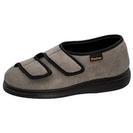 Kapcie damskie - Fischer Unisex Ortho niskie kapcie, szary - szary szary 666-47 EU - miniaturka - grafika 1