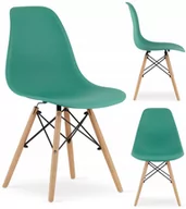 Krzesła - Mufart Mufart Krzeso TOLV zielone nogi naturalne x 4 - miniaturka - grafika 1