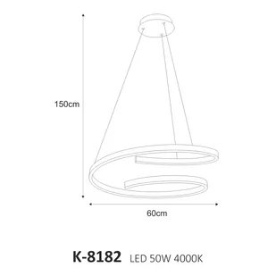 Biała, ledowa lampa wisząca w kształcie sprężyny K-8182 z serii KOLOSO - Lampy sufitowe - miniaturka - grafika 2