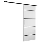 Drzwi wewnętrzne - Drzwi przesuwne wewnętrzne naścienne, drzwi loft do zabudowy, system przesuwny Zonda wzór IV - miniaturka - grafika 1