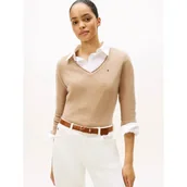 Swetry damskie - Tommy Hilfiger Wełniany sweter Regular Fit - miniaturka - grafika 1