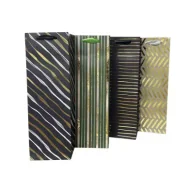 Opakowania i torebki na prezenty - incood. Torba prezentowa 12x36 pasy, granat, zieleń mix - miniaturka - grafika 1