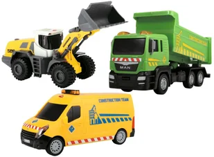 Dickie Toys CONSTRUCTION Zestaw 3 pojazdów budowlanych, 2 rodzaje - Samochody i pojazdy dla dzieci - miniaturka - grafika 2