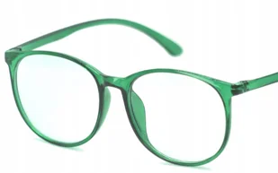 Okulary korekcyjne duże minusy zielone -2 - Okulary korekcyjne, oprawki, szkła - miniaturka - grafika 1