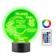 Lampy stojące - Lampka Nocna 3D LED Prezent dla Córki Grawer - miniaturka - grafika 1