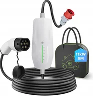 Ładowarki do samochodów elektrycznych - Teskee Mobile Wallbox kabel do ładowania EV 11 kW typ 2 6-16 A 6 m 3-fazowa - miniaturka - grafika 1