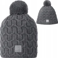 Czapki dla dzieci - Czapka dziecięca Reima Nyksund wełniana, zimowa r. 52 cm grey, szara - miniaturka - grafika 1