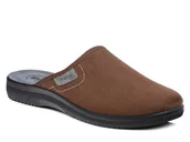 Kapcie damskie - Kapcie męskie brązowe Inblu DG-82 pantofle domowe zakryte palce laczki-44 - miniaturka - grafika 1