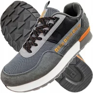 Sneakersy męskie - Buty męskie sportowe Big Star szare Skórzane lekkie sneakersy LL174375 45 - miniaturka - grafika 1
