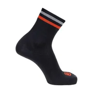 Skarpetki i podkolanówki sportowe - Skarpety Salomon Sonic Quarter Black / Poppy Red - miniaturka - grafika 1