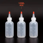 Pozostałe akcesoria kosmetyczne - TEMU 3 szt. przezroczystych plastikowych butelek z czerwonymi pokrywkami i oznaczeniami - szczelne, okrągłe kształty, ręczne mycie tylko - idealne do - miniaturka - grafika 1