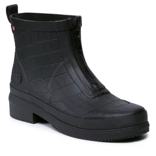 Kalosze damskie - Viking Kalosze Gyda Crocco Zipper 1-34135-2 Black - grafika 1