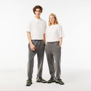 Spodnie męskie - Lacoste Bawełniane spodnie dresowe z polaru - grafika 1