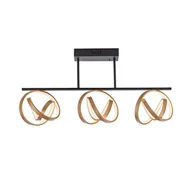 Lampy sufitowe - Paul Neuhaus Lampa sufitowa czarna ze złotymi 3 punktami z pilotem - Josip - miniaturka - grafika 1