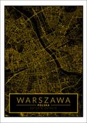 Plakaty - Galeria Plakatu, Plakat, Warszawa mapa złota, 61x91,5 cm - miniaturka - grafika 1