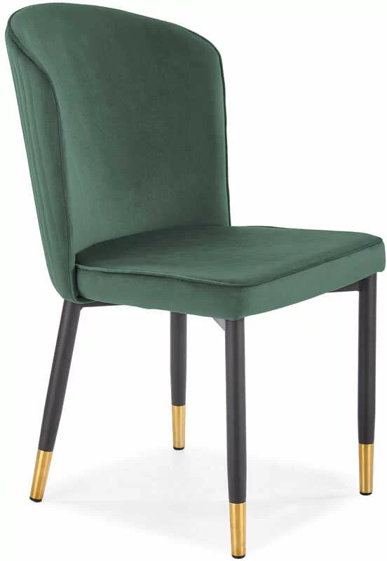 Halmar Tapicerowane krzesło do salonu glamour - ciemnozielony