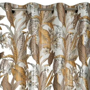 Zasłona 140 x 250 Dekoracyjna Adel Biały+Srebrny - Zasłony - miniaturka - grafika 1