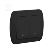 Klawisze i ramki - Przycisk roletowy 10AX, 250V~, zaciski śrubowe: czarny mat, AKORD - miniaturka - grafika 1