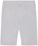 Spodenki damskie - Pepe Jeans Szorty chłopięce Becket Short, biały (Denim-tr0), 4 lat - miniaturka - grafika 1