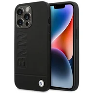 Etui i futerały do telefonów - BMW Nakładka do iPhone 14 Pro 6,1" BMHCP14LSLLBK czarna HC Hot Stamp - miniaturka - grafika 1