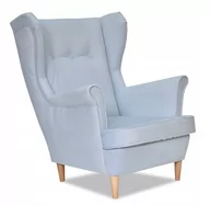 Fotele - Fotel Uszak błękitny jasny niebieski NA NARODZINY - miniaturka - grafika 1
