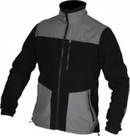 Bluzy męskie - Dedra Bluza polarowa ze wstawkami, 280g/m2, rozm.XXXL,czarno-szara - miniaturka - grafika 1